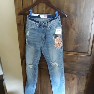 Juicy Couture Blue Boyfriend Jeans with Distressed Details